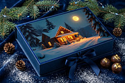 Cozy Winter Cabin Night Background, a Nature Photo by Aura Canyon HQ (Thumbnail 2 of 7)