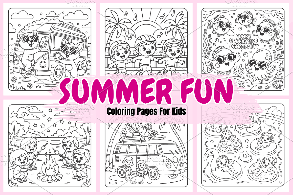 Summer Fun For Kids Vol-02, a Seasonal Illustration by Coco Bloom (Photo 1 of 3)