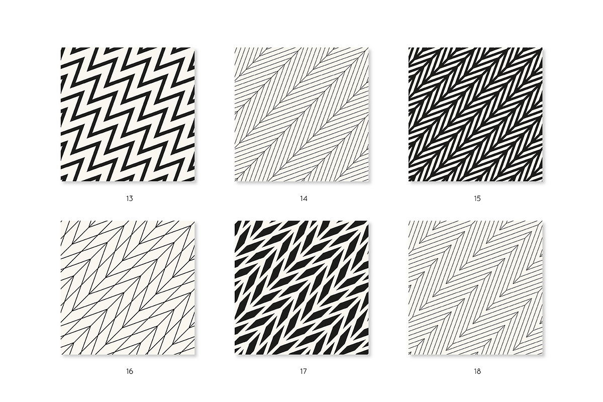 Chevron Seamless Patern Set, a Pattern Graphic by Curly_Pat (Photo 4 of 9)