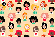 Girl Power, Diversity Pattern Design, a Pattern Graphic by Pia Kolle (Thumbnail 7 of 7)