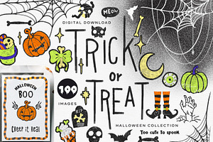 Halloween Bundle png, Hand-drawn, a Graphic by ollalya