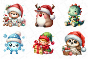 Cute Christmas Clipart, Png, an Illustration by DreamPrint404 (Thumbnail 2 of 4)