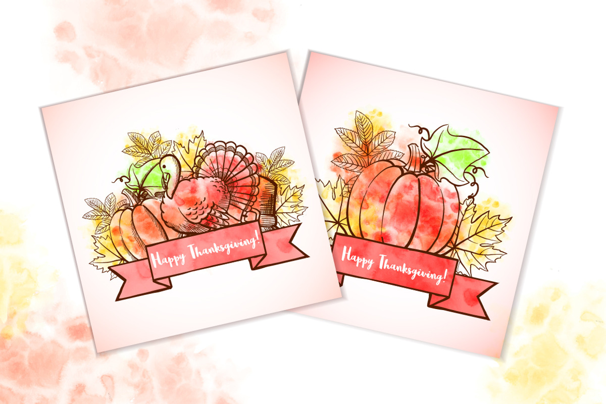 Happy Thanksgiving Set, a Food Illustration by MalniArt (Photo 4 of 5)