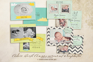 Adore Birth Announcement Cards