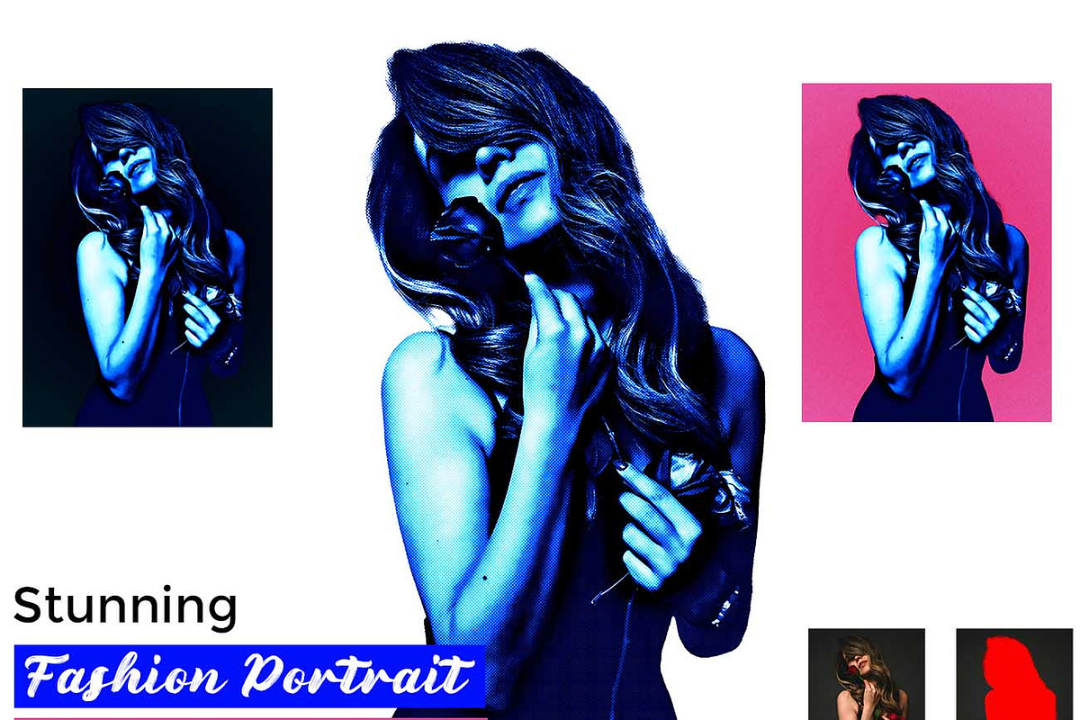 Stunning Fashion Portrait Ps Action, an Action Add-On by Studio Retouch (Photo 1 of 10)