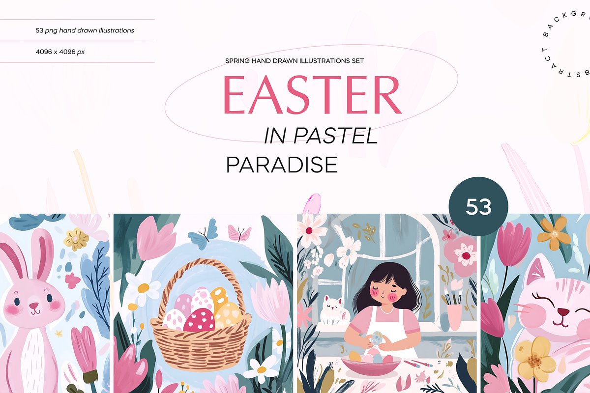 Easter in Pastel Paradise, a Seasonal Illustration by Lumeno (Photo 1 of 8)