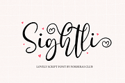 Sightli | Script Handwritten Font, a Script Font by Forberas Club (Thumbnail 3 of 11)