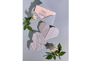 Handmade birthday card with Happy, a Photo by tilialucida