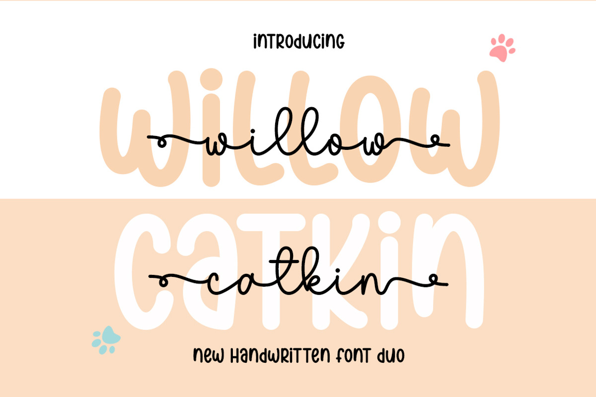 Willow Catkin Duo, a Handwritten Font by DN Creative (Photo 1 of 8)