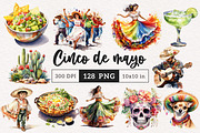 Cinco de Mayo Clipart, a Seasonal Illustration by PaintPixelCo (Thumbnail 1 of 12)