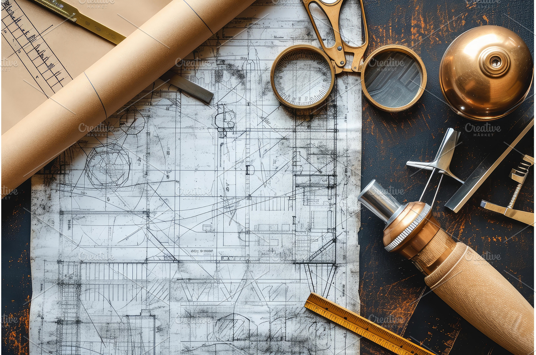 Architectural blueprint and drafting, an Architecture Photo by Ylivdesign
