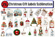 Christmas Gift Labels Sublimation, an Illustration by Design Market (Thumbnail 1 of 3)