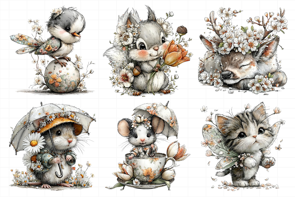 Whimsical Spring Animal Clipart, an Illustration by Daily.Designs (Photo 5 of 7)