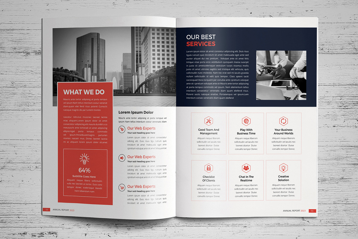 Annual Report Template V2, a Brochure Template by JanySultana (Photo 4 of 16)