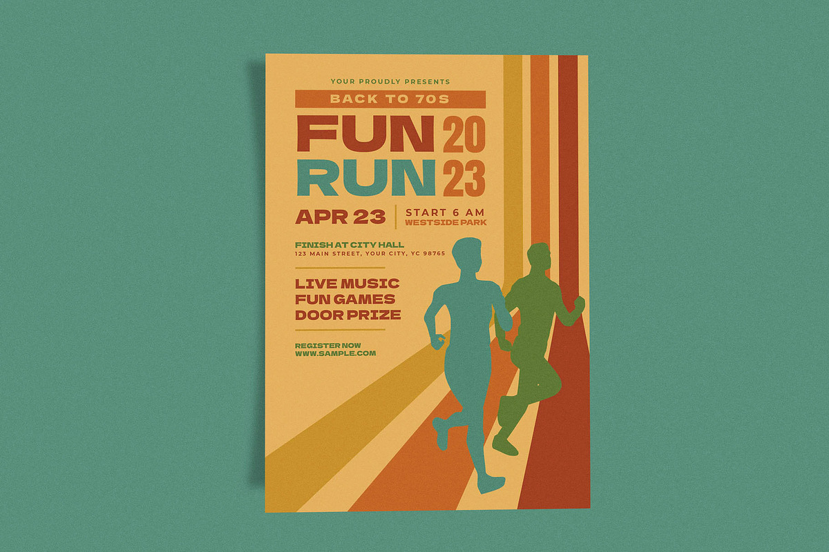 70s Fun Run, a Flyer Template by Me55enjah Design (Photo 2 of 4)