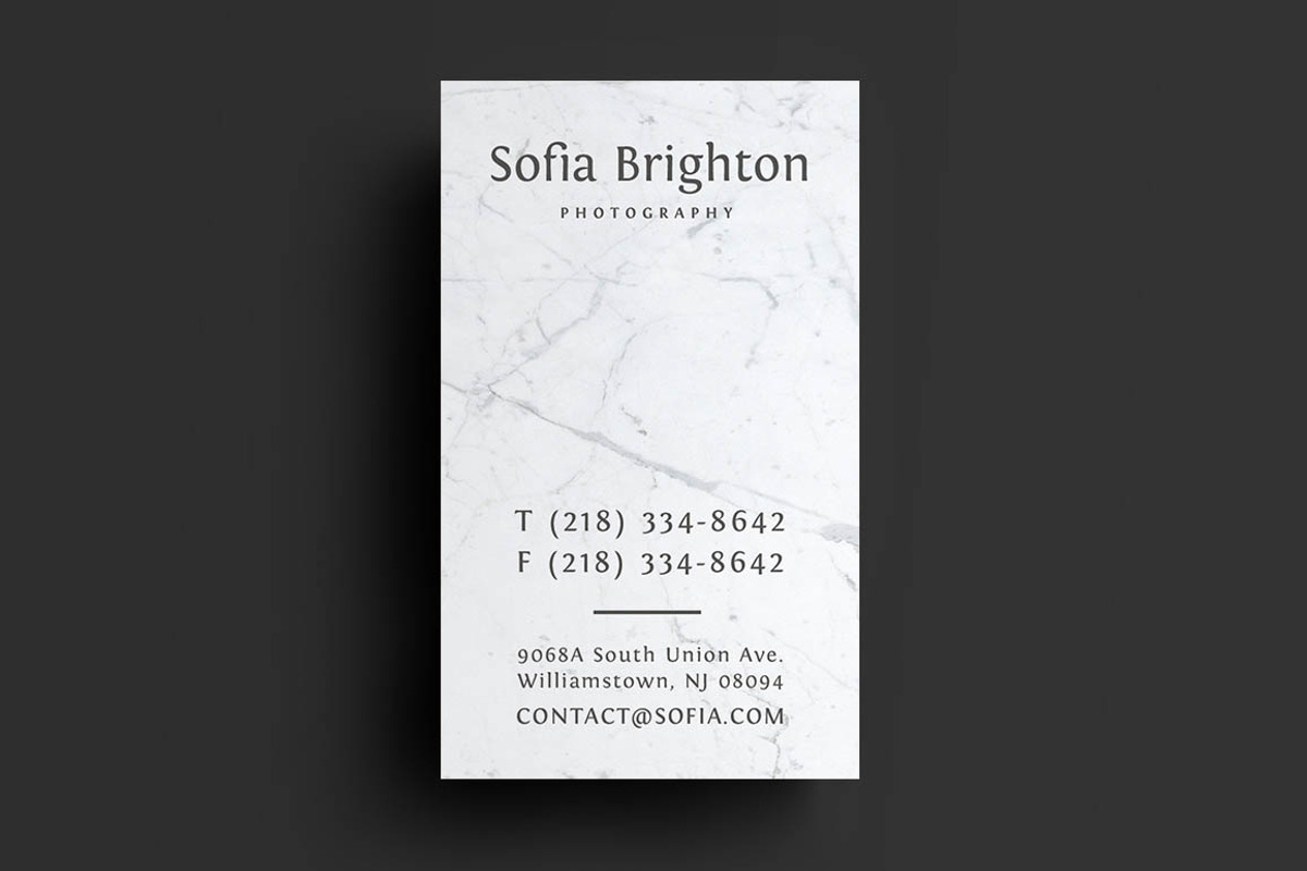 Marble Photography Business card, a Business Card Template by CodePower (Photo 3 of 3)