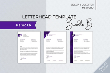 Letterhead Word Template Bundle