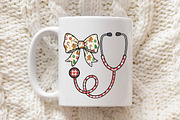 Christmas Nurse Bow Png, an Illustration by Libby Wishes (Thumbnail 5 of 6)