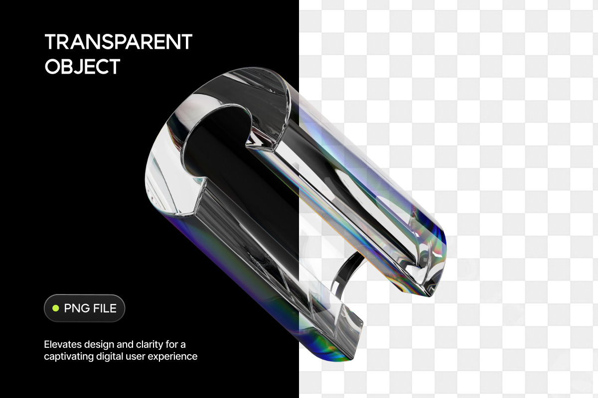 Dispersion 3D Glass Shapes Pack, an Object Graphic by Illustrava (Photo 6 of 7)