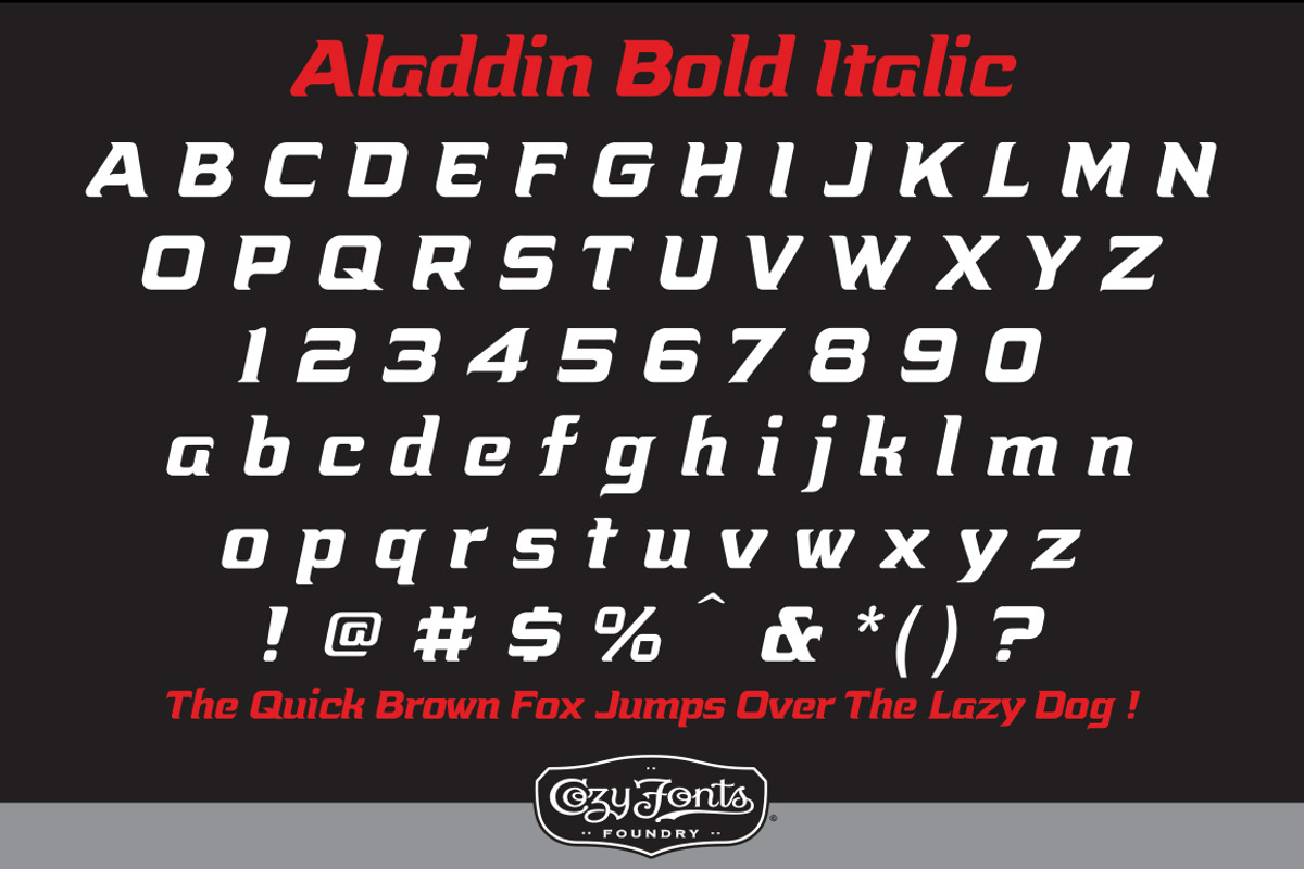 Aladdin Bold Italic preview 2