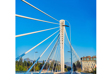 Millennium bridge over Moraca river, an Architecture Photo by Elizaveta Galitskaya