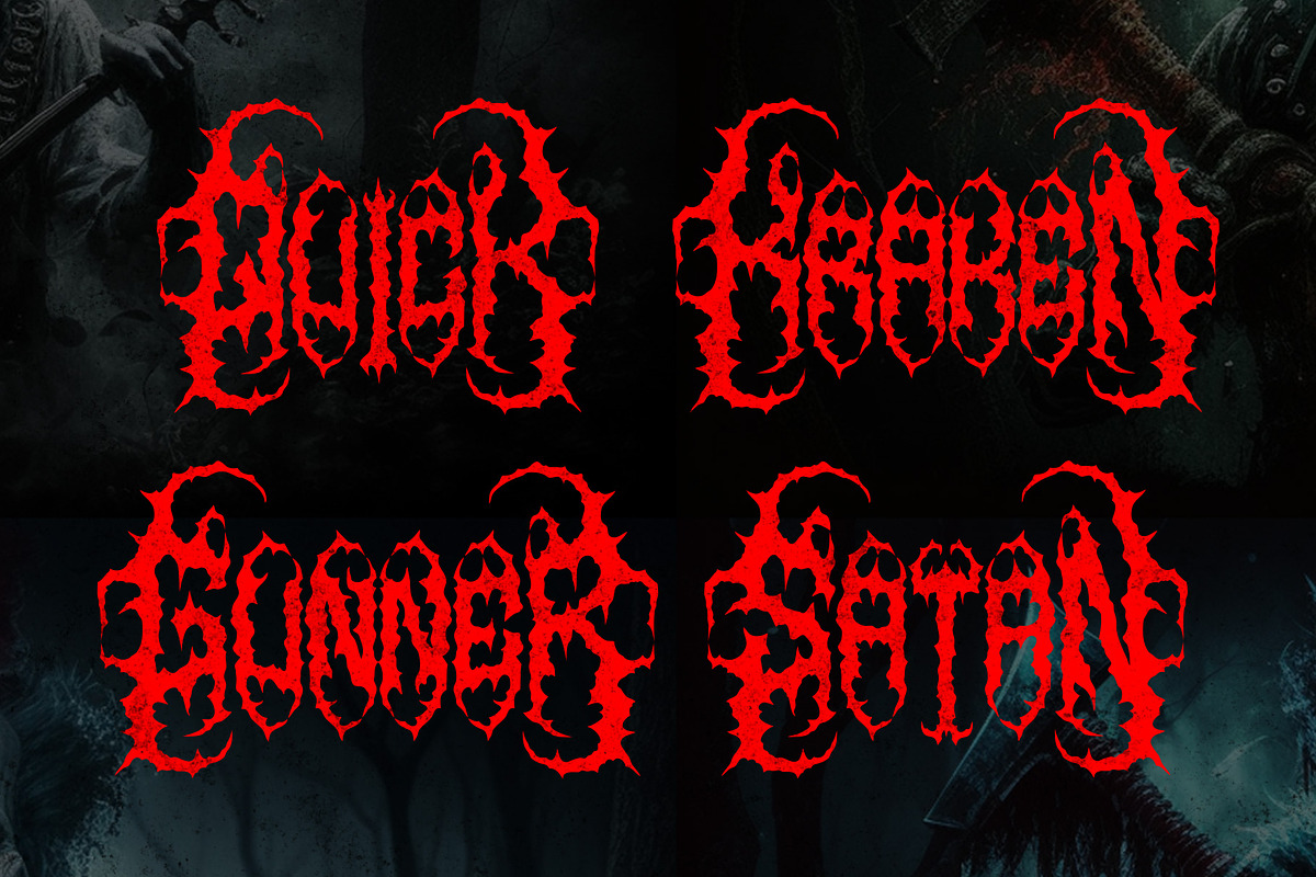 GOREZ DEATH METAL FONT, a Blackletter Font by Fonday Studio (Photo 4 of 9)