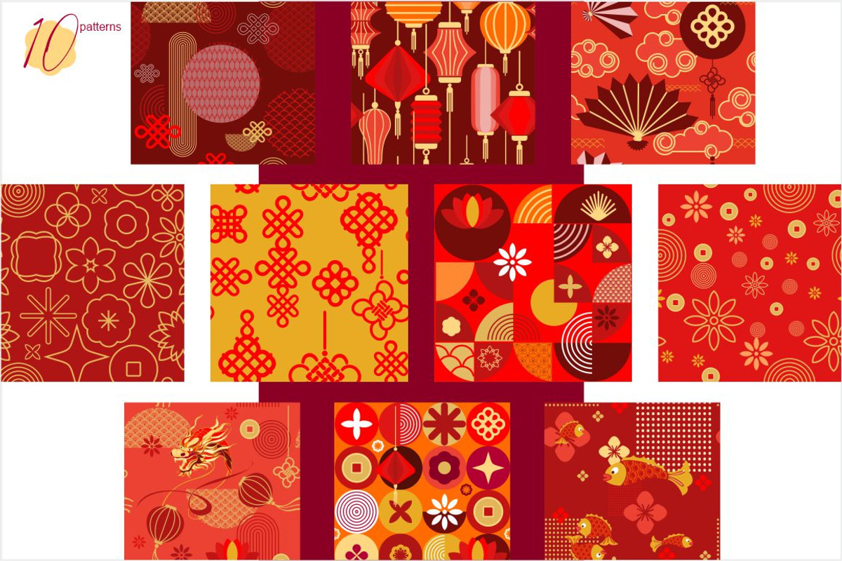 Chinese New Year-set of cliparts, a Seasonal Illustration by Collection by VY (Photo 9 of 15)