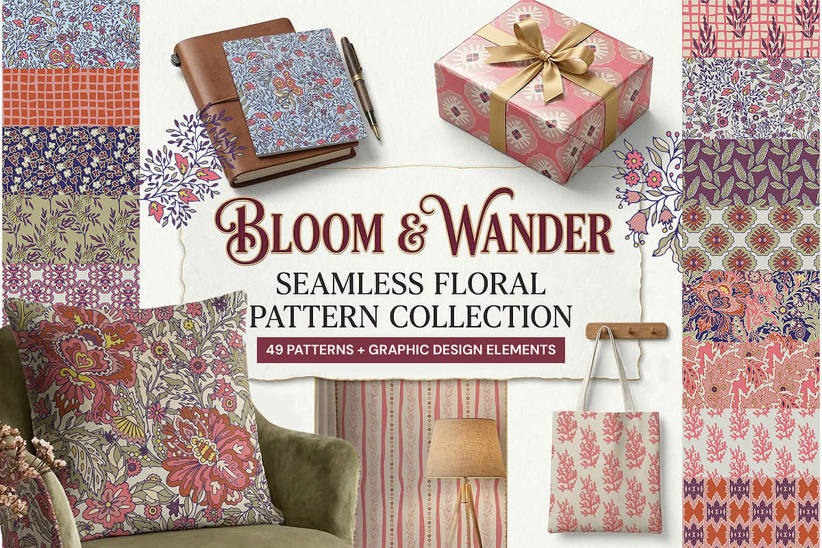 Vintage Floral Seamless Patterns, a Pattern Graphic by Sonulkaster (Photo 1 of 11)