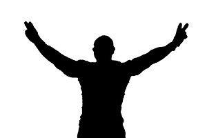 Man with hands up isolated graphic, a Person Illustration by DanFLCreativo