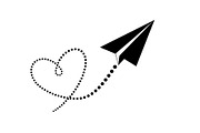 Paper Airplane Heart SVG Bundle, an Illustration by jahid234 (Thumbnail 23 of 31)