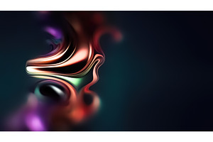 Colorful Abstract Shapes Create a, an Illustration by BazziBa♥