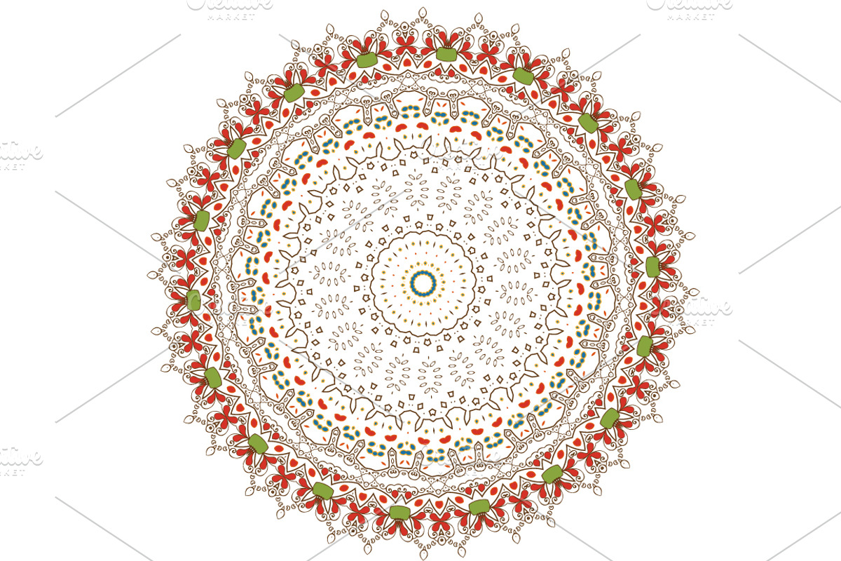 Set mandala round ornament pattern., an Object Graphic by Della_Liner (Photo 4 of 4)