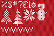 Сhristmas Knitted Font, a Symbol Font by Artolus (Thumbnail 4 of 9)