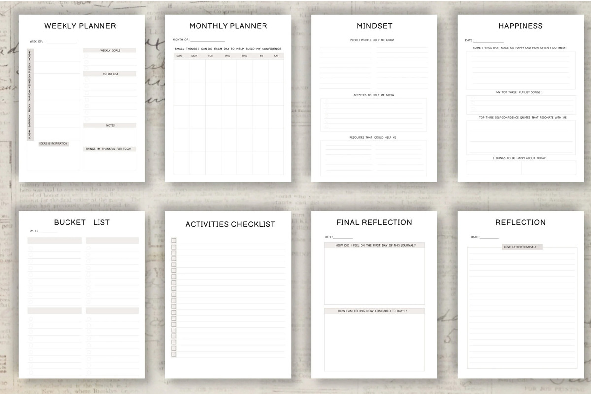 Printable Self Confidence Planner, a Stationery Template by Design House (Photo 4 of 9)
