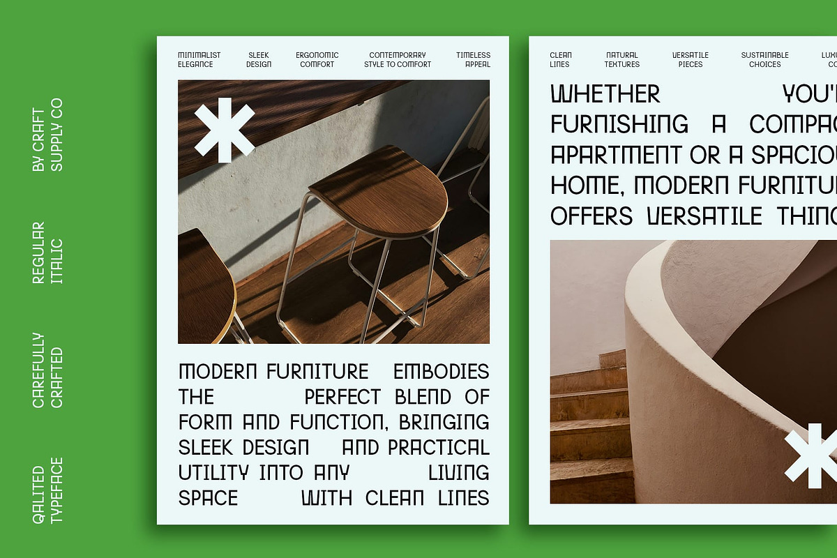 Qalited – Industrial Font, a Sans Serif Font by Craft Supply Co. (Photo 7 of 8)
