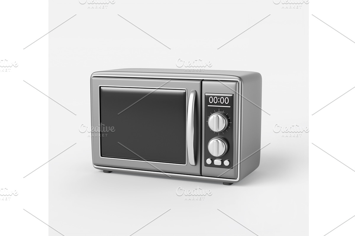 Kitchen microwave oven isolated on, a Technology Illustration by Marozhkastudio