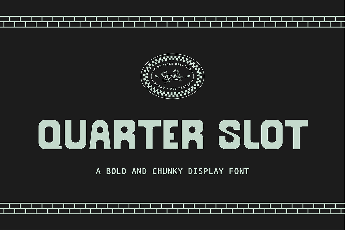 Quarter Slot Display Font, a Sans Serif Font by Pink Tiger Creative (Photo 1 of 9)