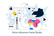 10 Micro Influencer Home Studio, a Person Illustration by denayunebgt (Thumbnail 4 of 4)