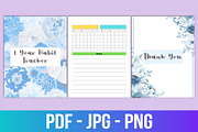 Editable 1 Year Habit Tracker, a Stationery Template by Designmela01 (Thumbnail 4 of 4)