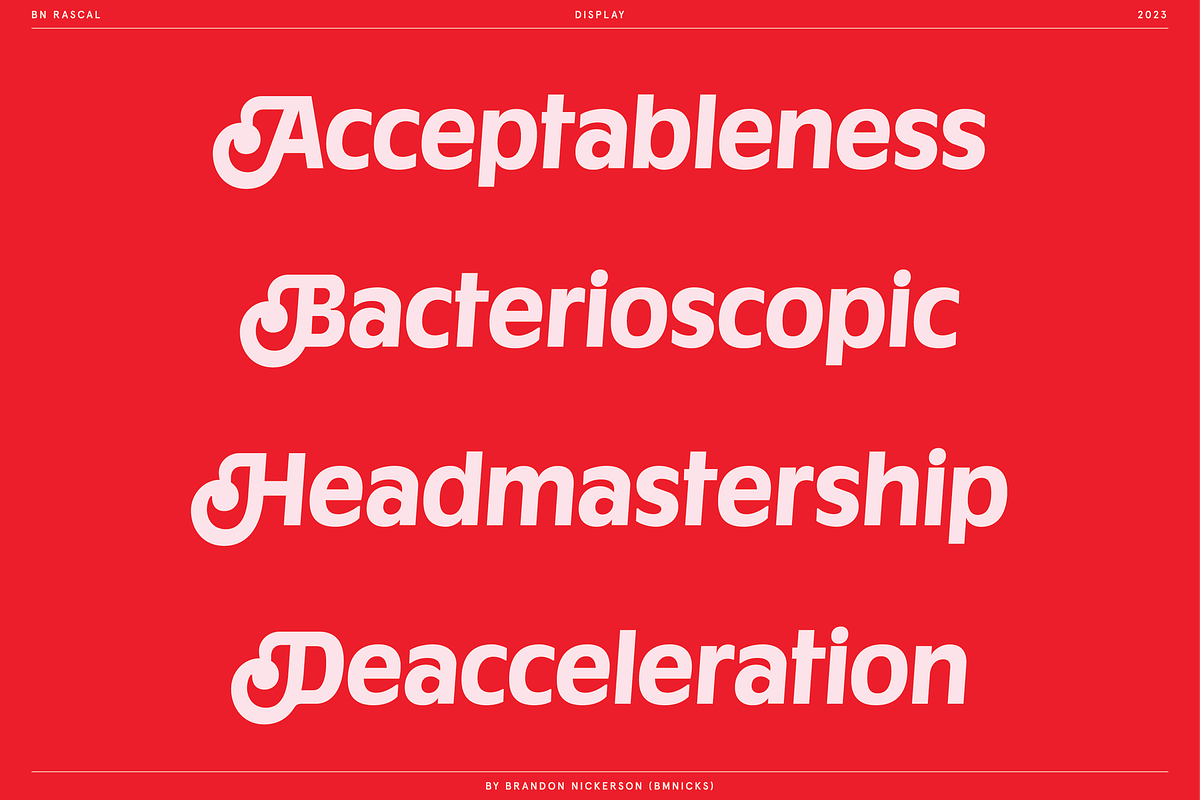 BN Rascal, a Sans Serif Font by Bnick (Photo 8 of 12)