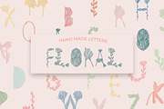 Floral Letters - Hand Made Letters, an Object Graphic by Tiendita de dani (Thumbnail 1 of 5)