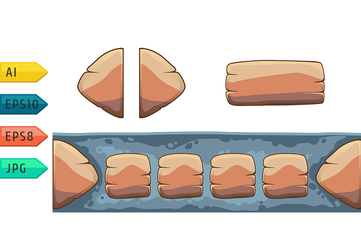 Set of cartoon vector gui elements., an iPad Mockup by julia_musdotter ...