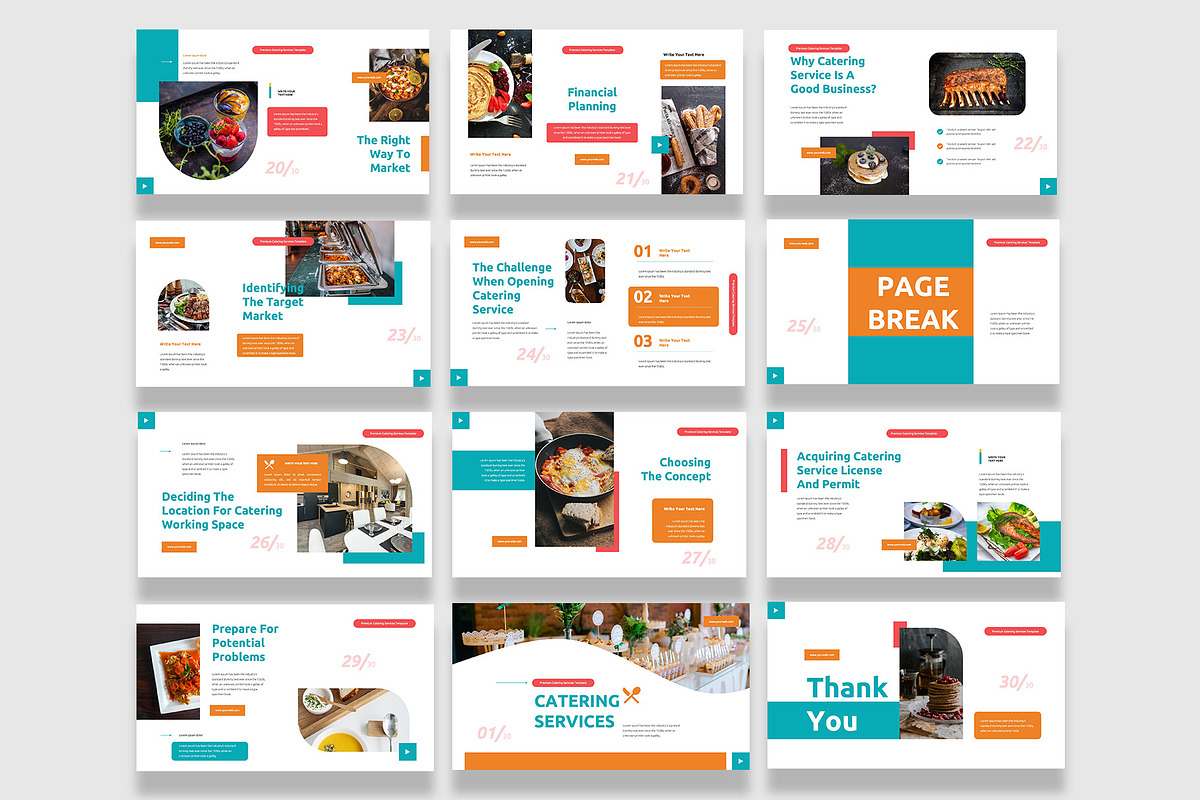 Catering Service PowerPoint Template, a Presentation Template by Boinah ...