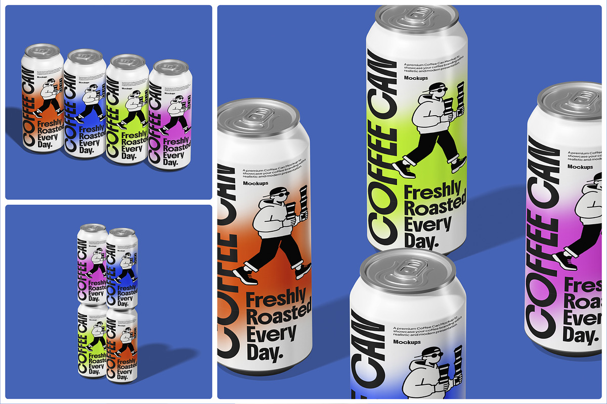 Coffee Can Mockup, a Packaging Mockup by Unerispace (Photo 1 of 5)