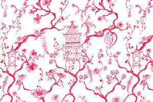 Chinoiserie Little Pagoda Pattern