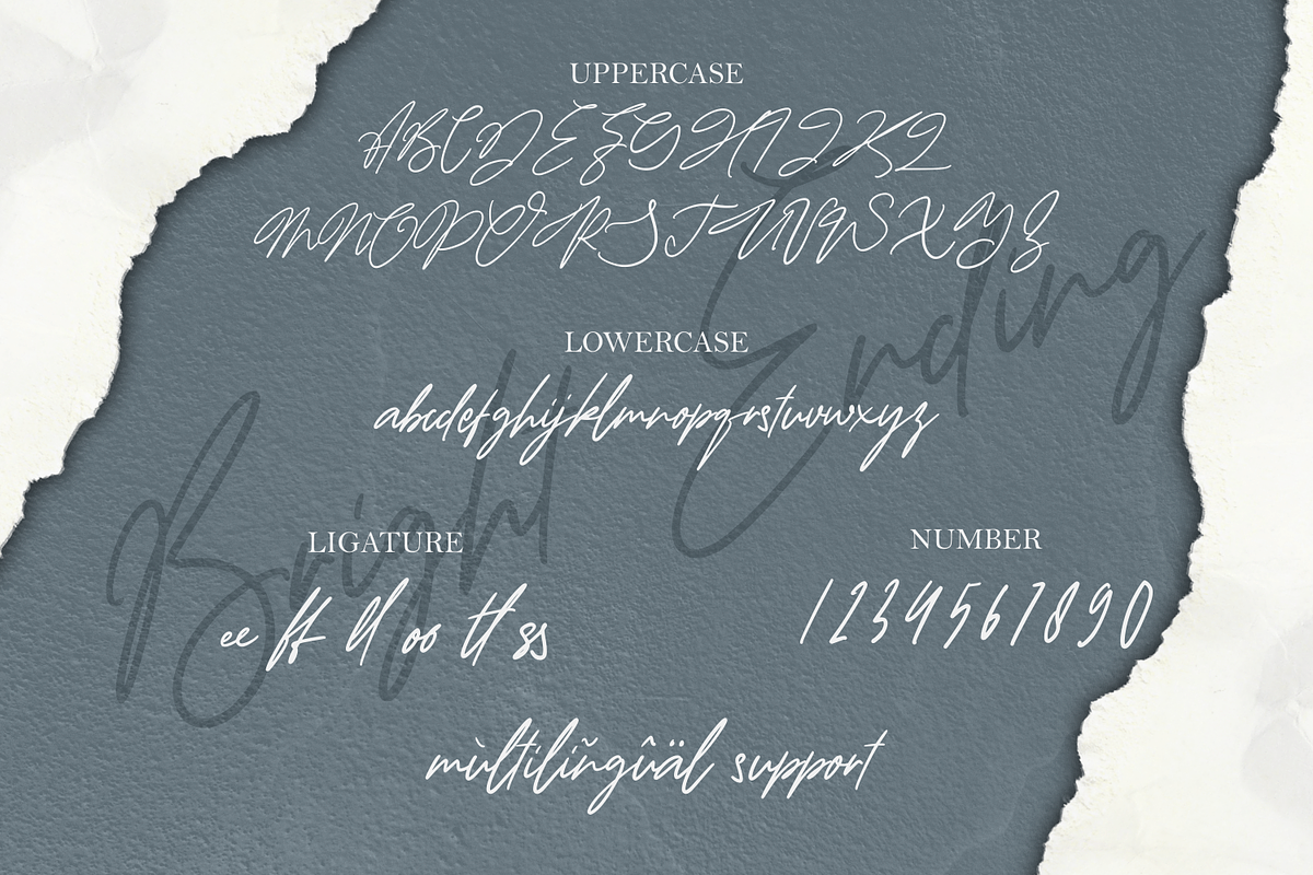 Bright Ending, a Script Font by Fachranheit Studio (Photo 9 of 10)