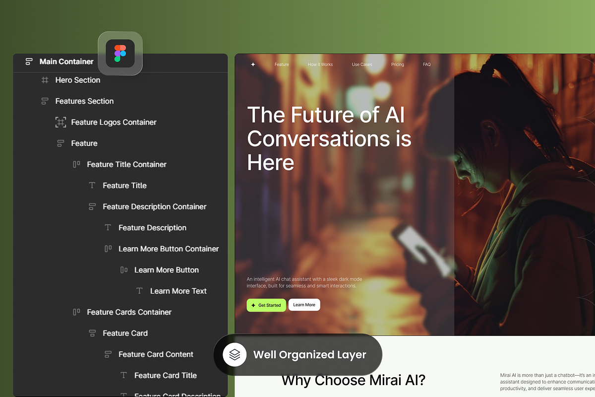 Mirai AI - Mobile App Showcase, a Websites & App Template by SLAB! Design (Photo 2 of 4)