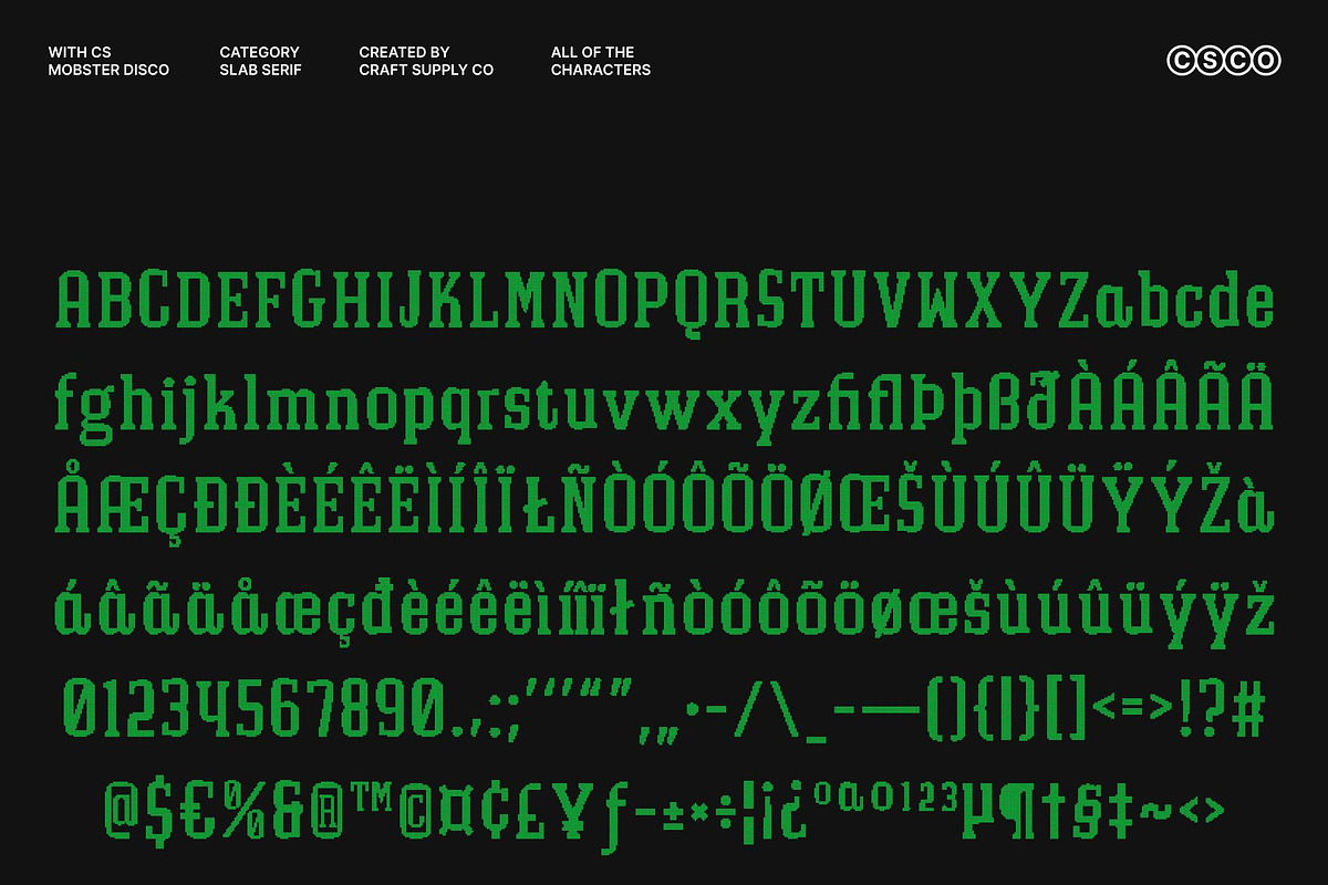 CS Mobster Disco, a Slab Serif Font by Craft Supply Co. (Photo 8 of 8)