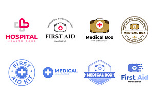 set bundle of hospital logo firstaid, a Branding & Logo Template by Pyruos ID