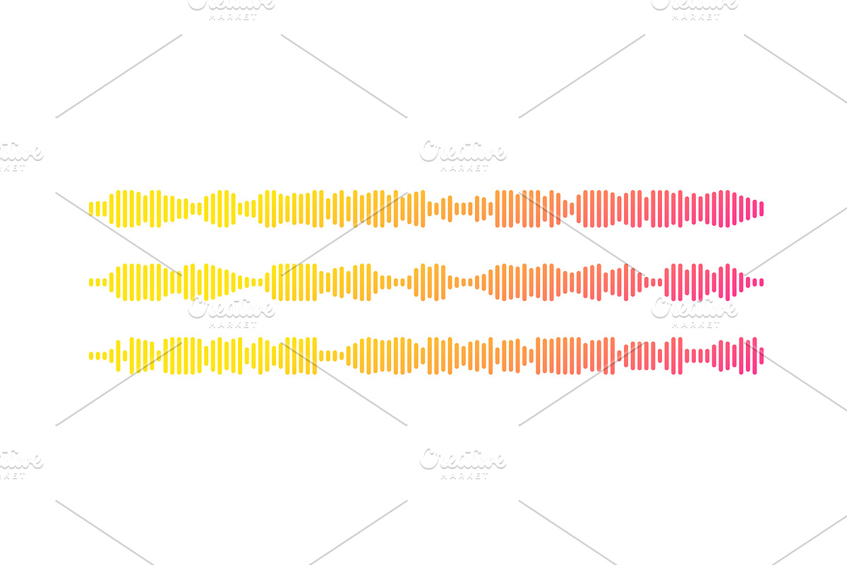 Dynamic soundwave gradient icon with, an Object Illustration by YuliiaOsadcha